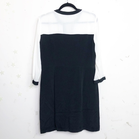 TIBI black/white Color block silk dress - Picture 8 of 10